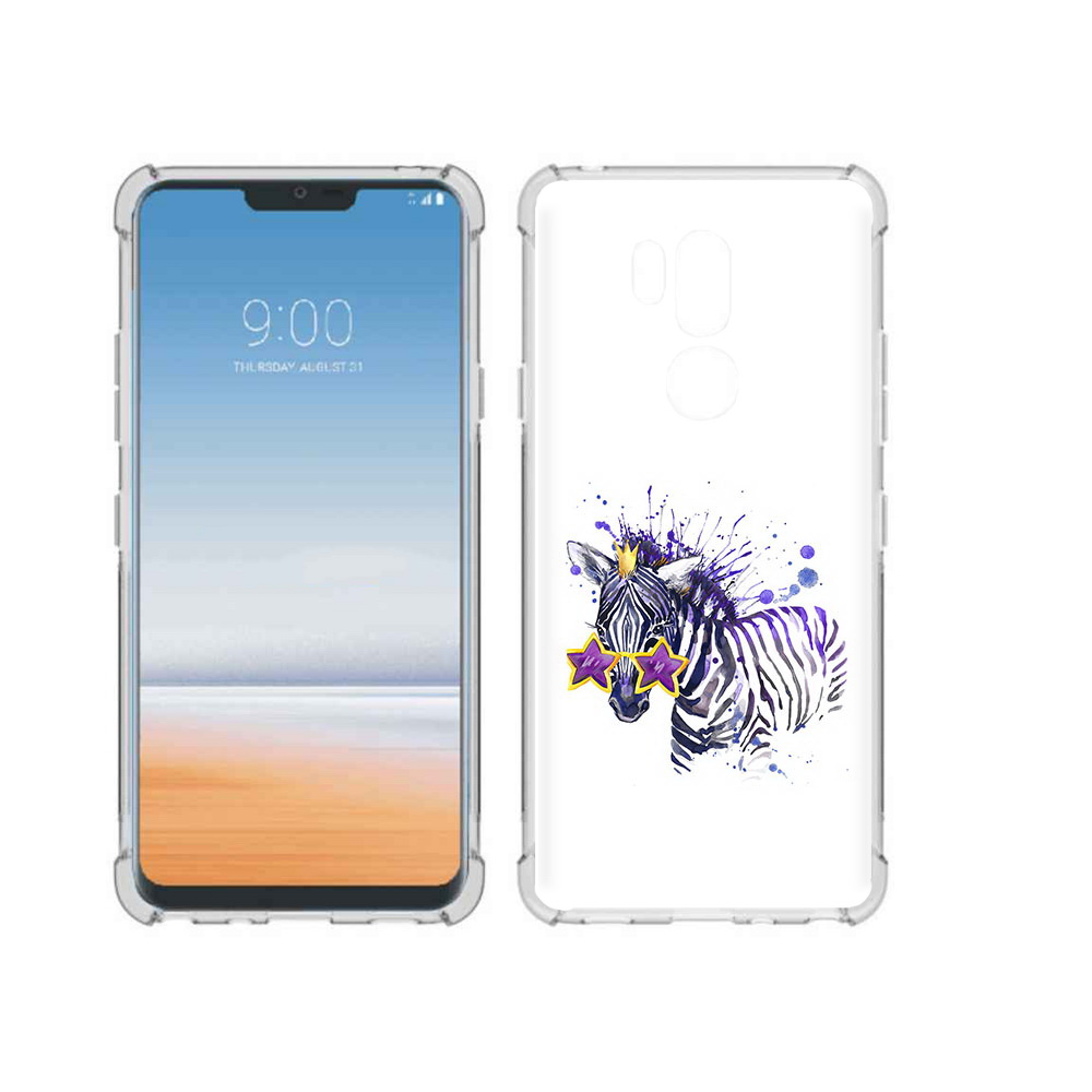

Чехол MyPads Tocco для LG G7 ThinQ акварельная зебра, Прозрачный, Tocco