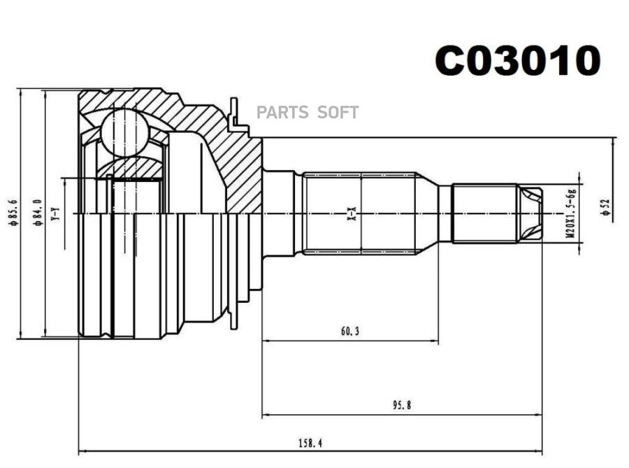 ШРУС внешний передний SANGSINBRAKE C03010