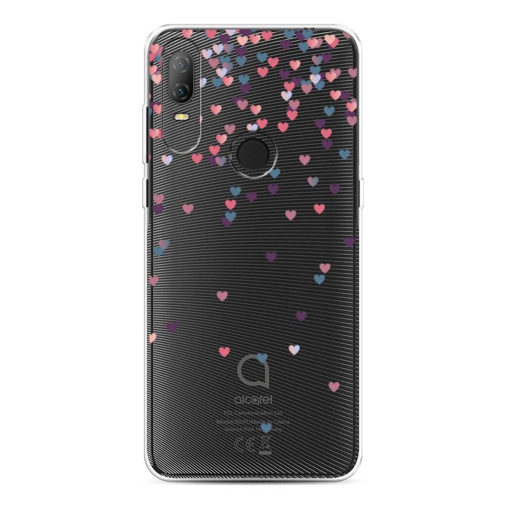 

Чехол на Alcatel 1V (2020) 5007U "Посыпка сердечки", Розовый;фиолетовый, 170950-3