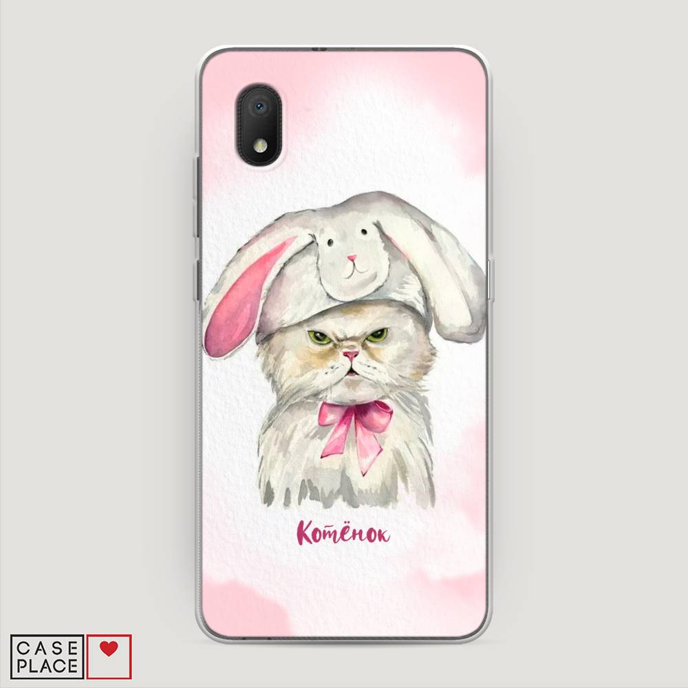 

Чехол на Alcatel 1A (2020) "Мой котёнок", Розовый;серый, 171050-1