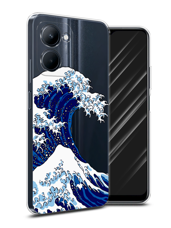 

Чехол Awog на Realme C33 "Волна в Канагаве", Синий;белый, 2511350-4