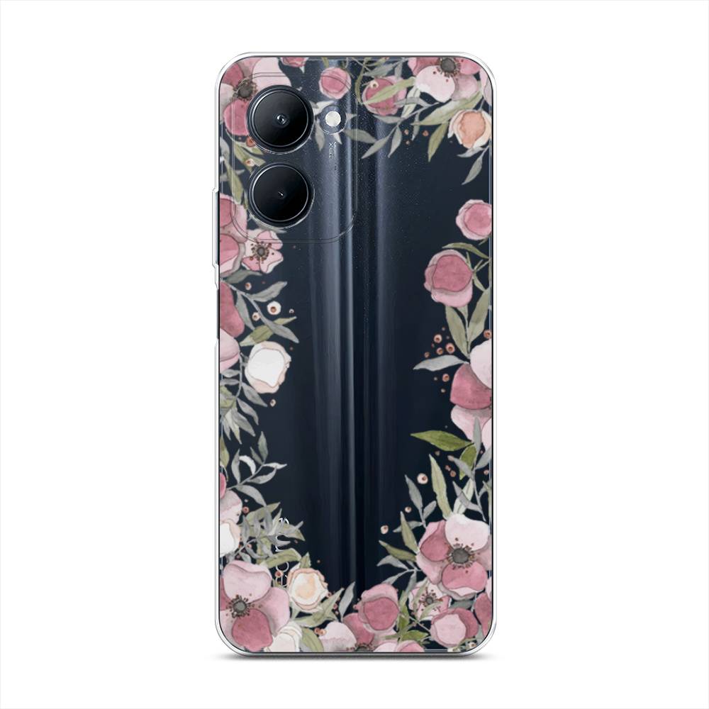 

Чехол Awog на Realme C33 "Розовая цветочная рамка", Розовый;зеленый, 2511350-8
