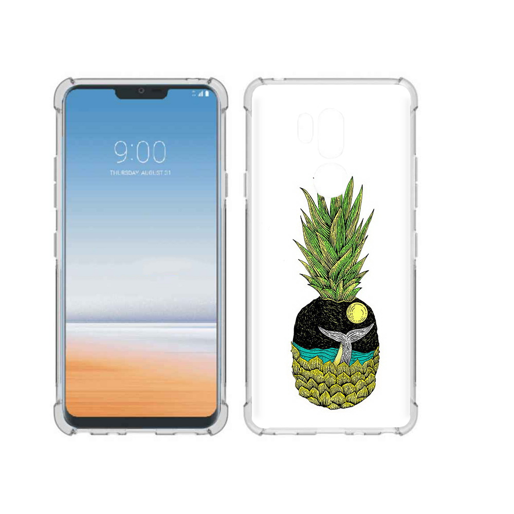 

Чехол MyPads Tocco для LG G7 ThinQ ананас с китом, Прозрачный, Tocco