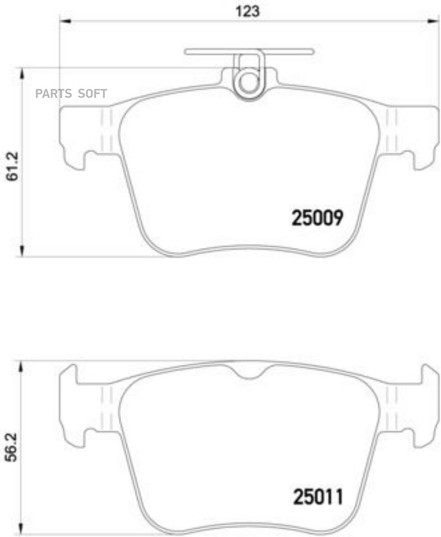 

Комплект тормозных колодок brembo p85124x