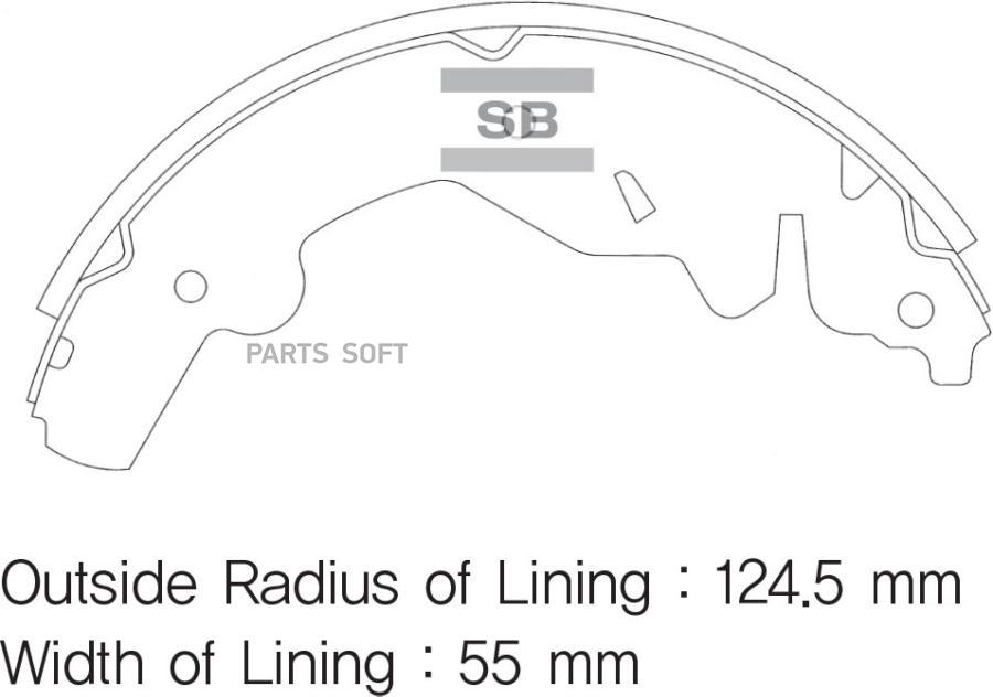 

Тормозные колодки Sangsin brake барабанные SA070, SA070