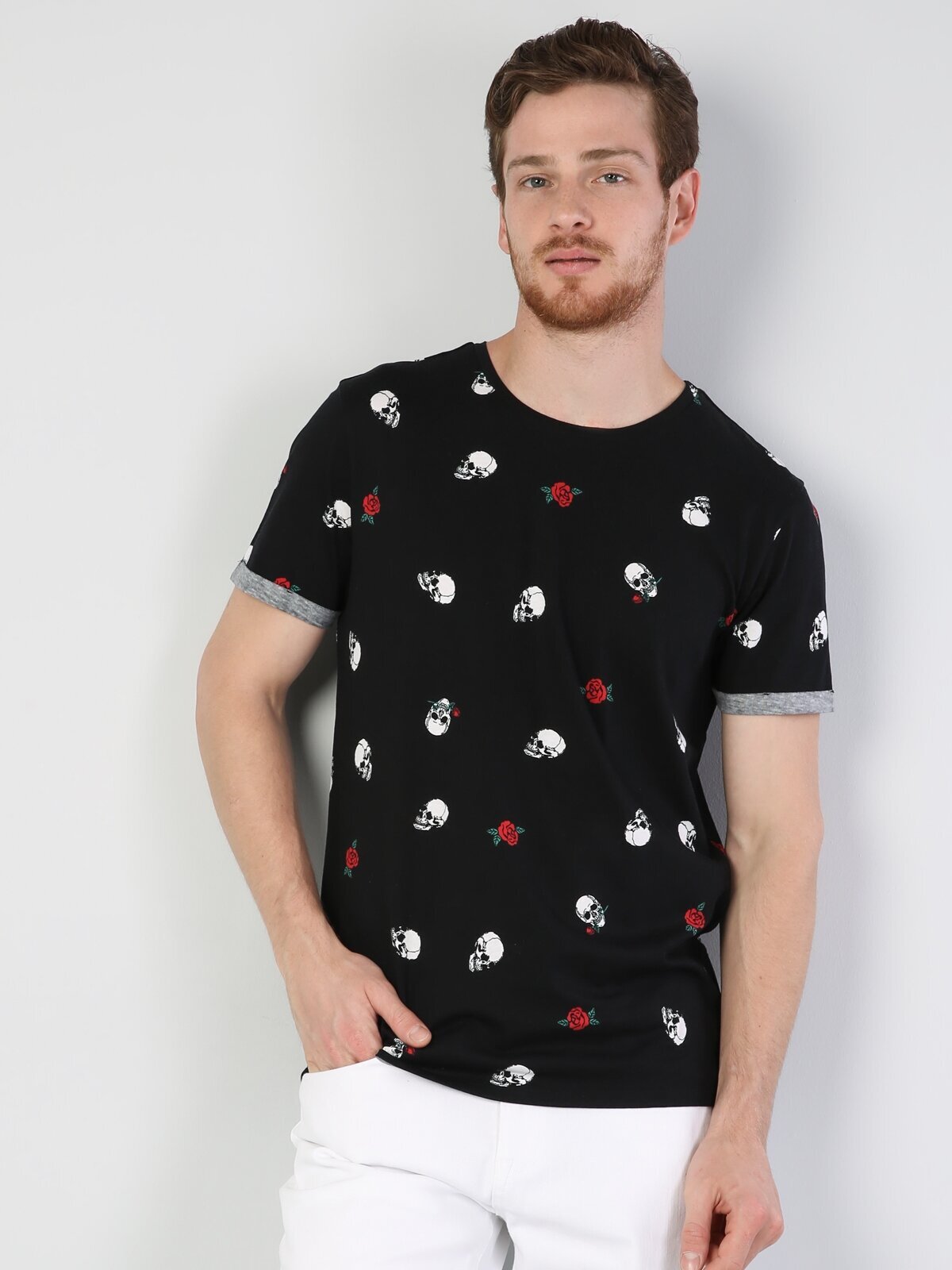 

Футболка мужская Colin's CL1044176_Q1.V1_BLK черная 2XL, CL1044176_Q1.V1_BLK