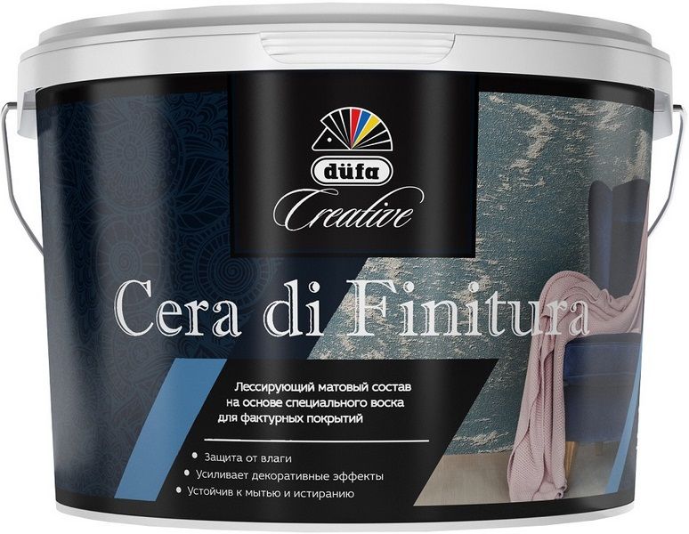 

Покрытие декоративное лессирующее Dufa Creative Cera Di Finitura матовое 1,0 л., Прозрачный, Creative Cera Di Finitura