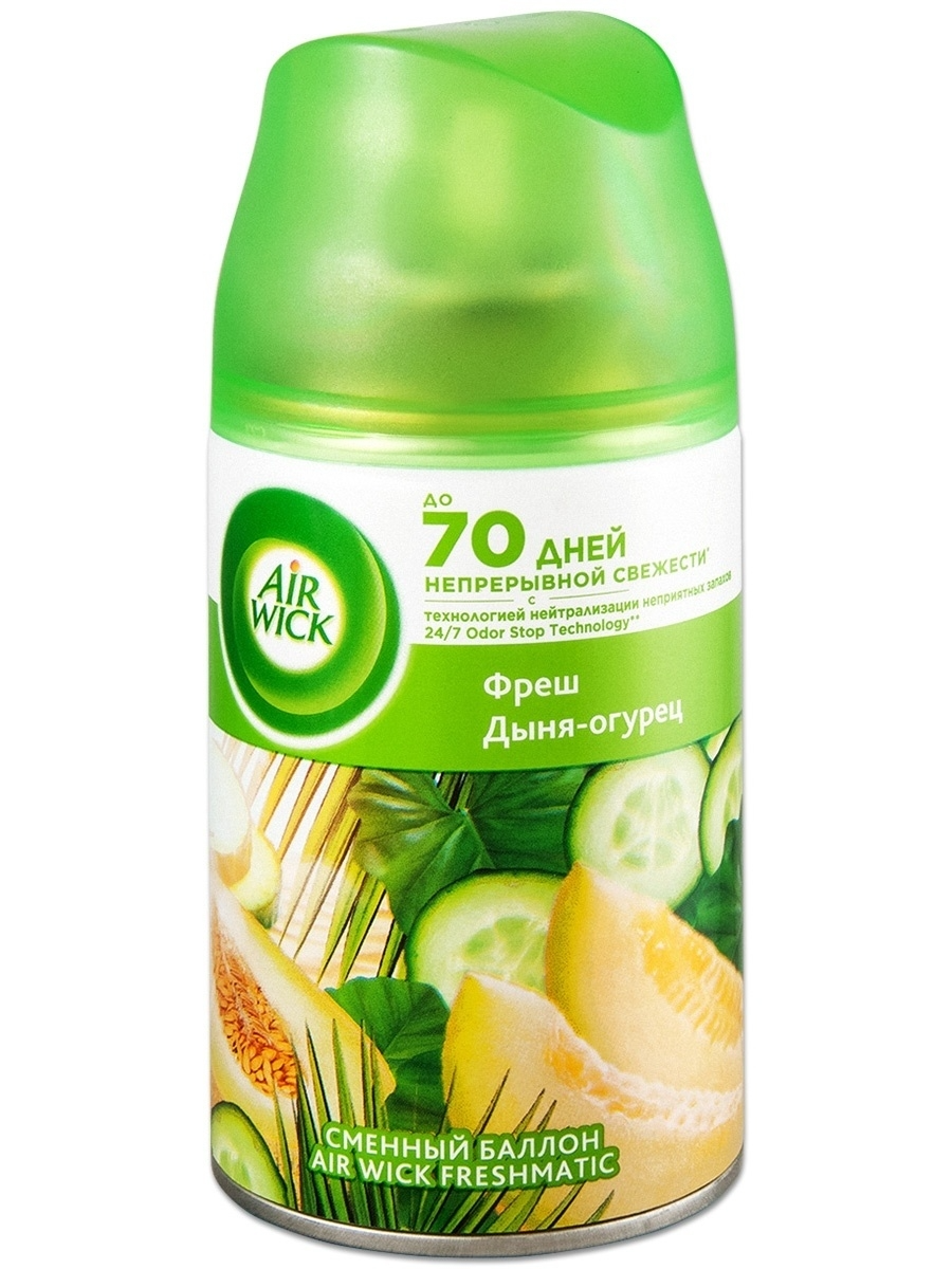

Сменный блок для освежителя воздуха Air Wick Freshmatic Микс дыня и огурец, 250 мл
