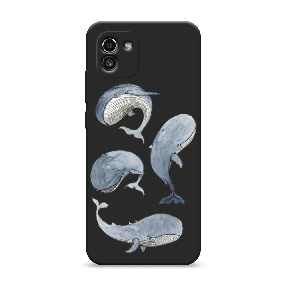 

Чехол Awog на Samsung Galaxy A03 / Самсунг A03 "Киты", Белый;прозрачный;голубой, 2104952-1