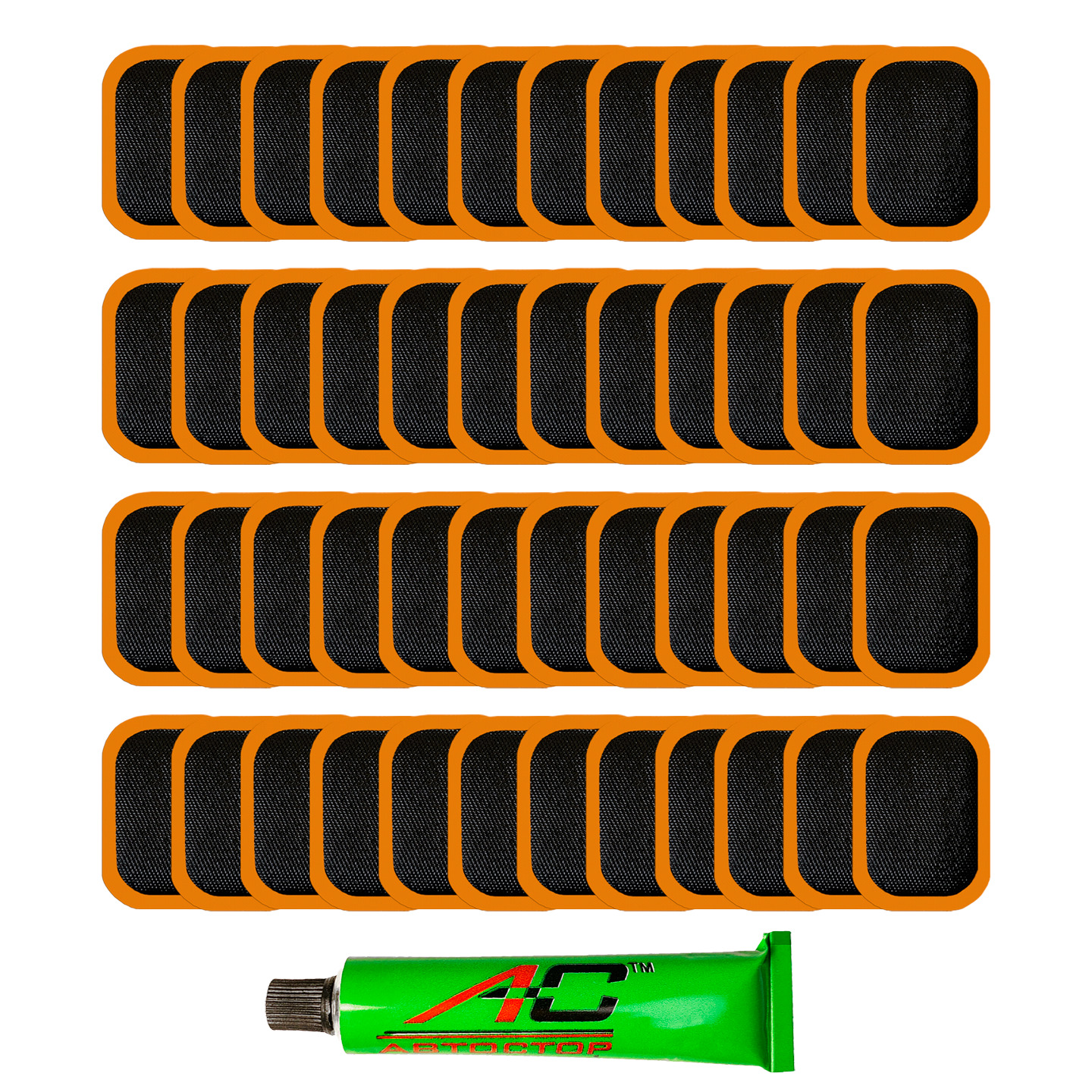 Латки для ремонта камер Автостор 2 упаковки по 48 шт резиновые прямоугольные 3,9х2,8 см
