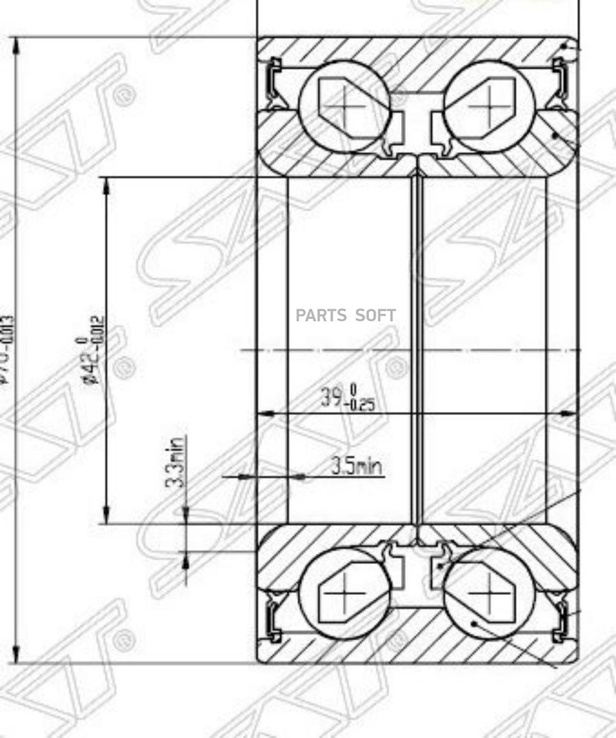 

Sat St-52710-26530 Подшипник Передней Ступицы Hyundai Ix35/Kia Sportage/Зад Hyundai Santa