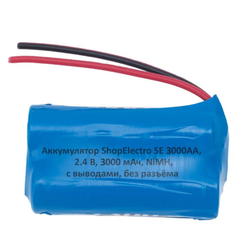 

Аккумулятор SE3000АА, 2.4 В, 3000 мАч/ 2.4 V, 3000 mAh, NiMH,с выводами, без разъема 9506