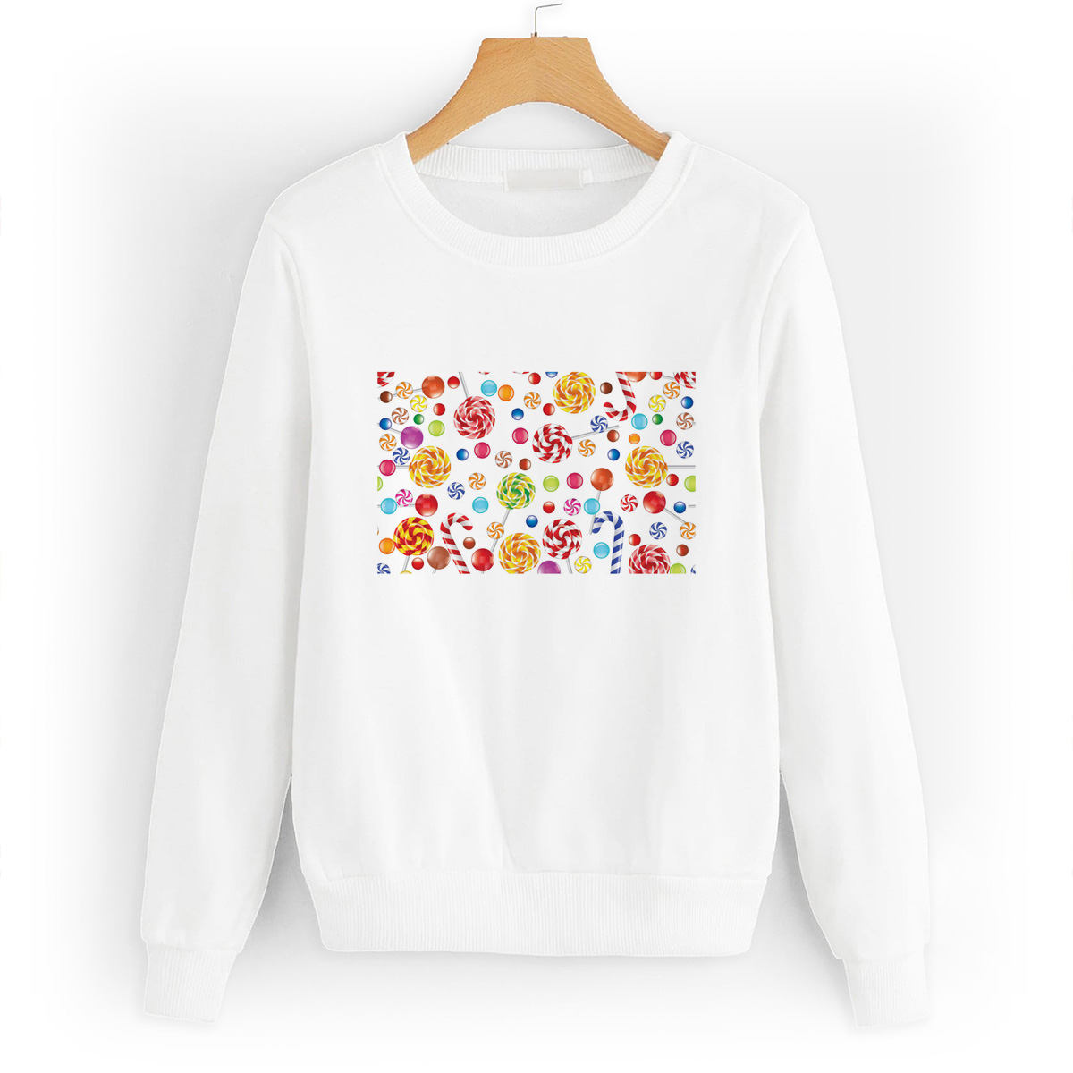 

Свитшот белый CoolPodarok Леденцы, 8W023669