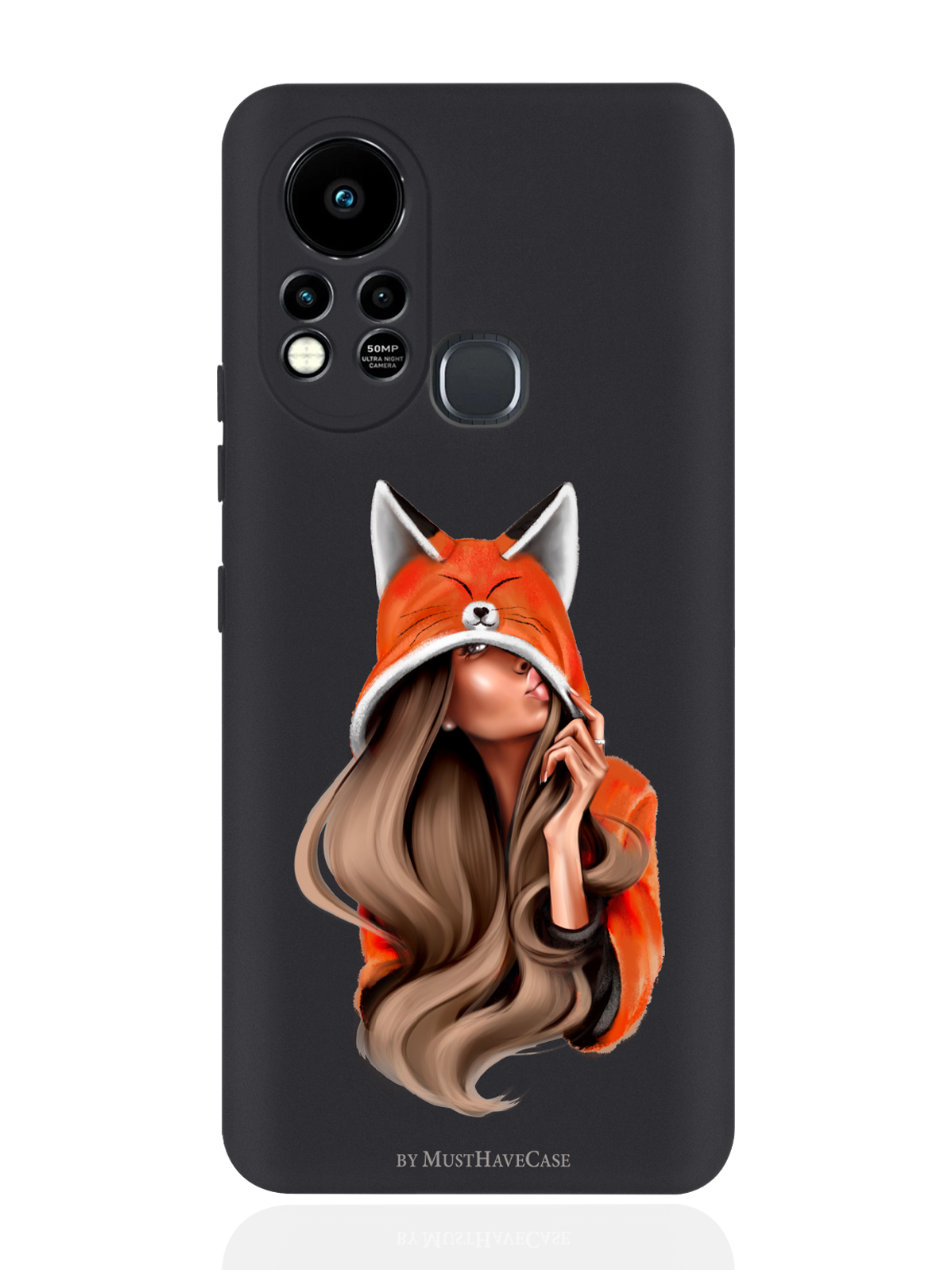 

Чехол MustHaveCase для Infinix Hot 11S Лисичка черный, Оранжевый;черный