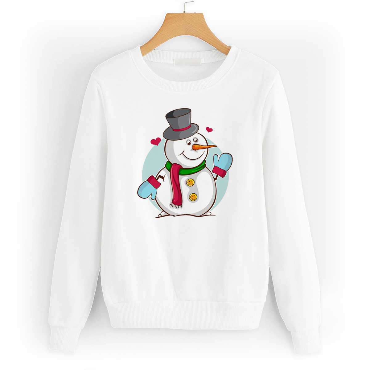 

Свитшот белый CoolPodarok Снеговик, W0113730