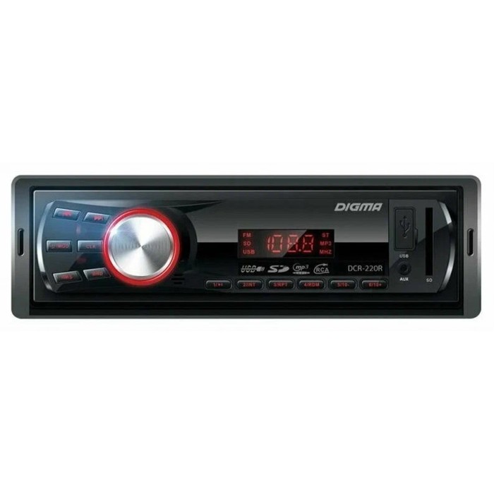 Автомагнитола Digma DCR-220R 1DIN 81229 4 x 45 Вт USB SD AUX 144500₽