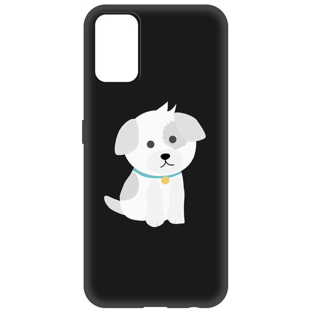 

Чехол-накладка Krutoff Soft Case Белый щенок для Realme 7 Pro черный