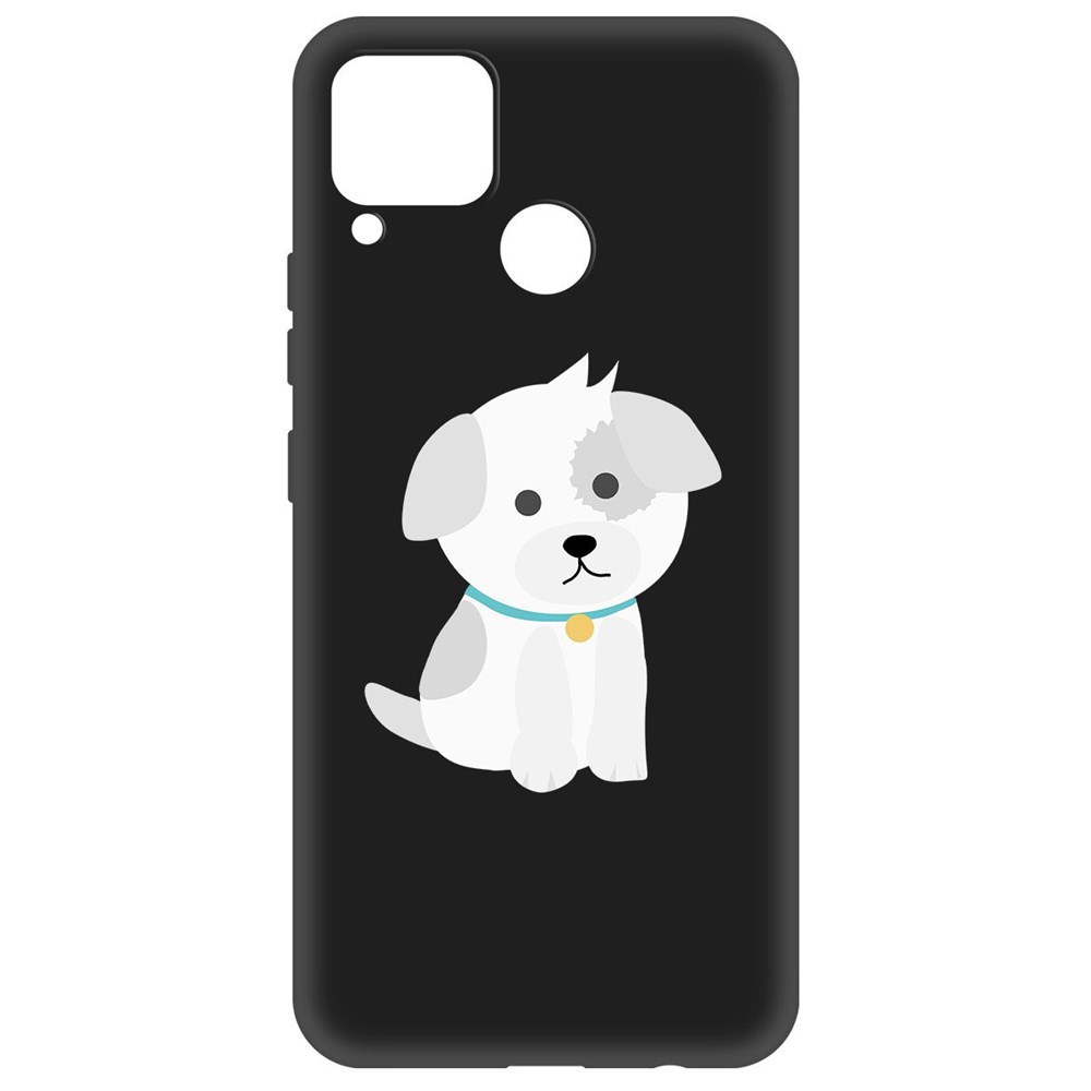 

Чехол-накладка Krutoff Soft Case Белый щенок для Realme C15 черный