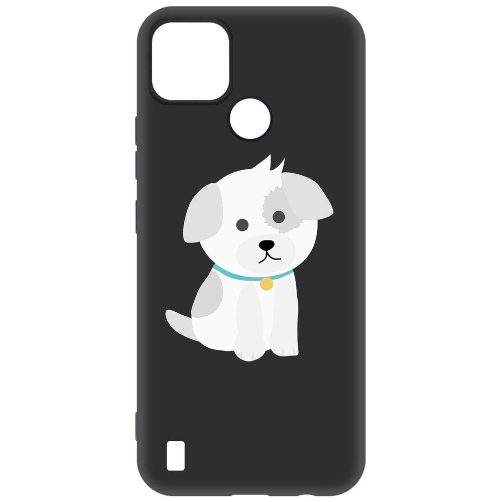 

Чехол-накладка Krutoff Soft Case Белый щенок для Realme C21Y черный
