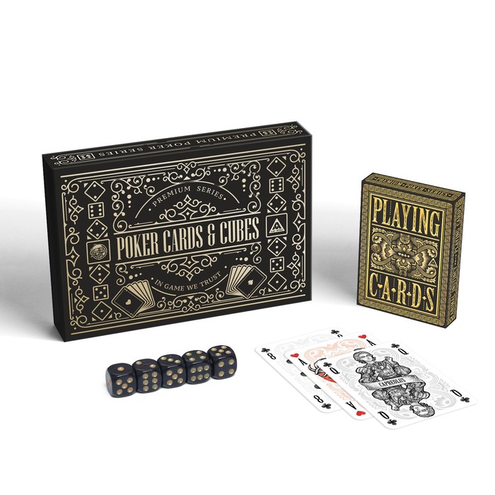 

Подарочный набор 2 в 1 «Poker cards and cubes», 54 карты, кубики