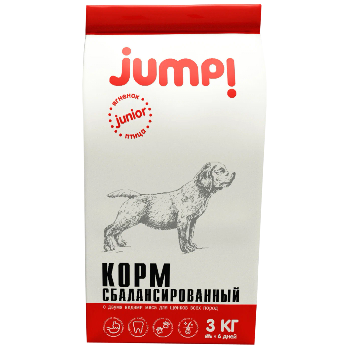 Сухой корм для щенков  Jump JUNIOR, все породы, 3кг