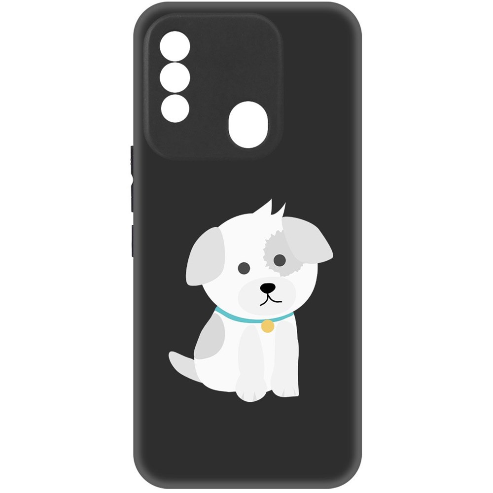 

Чехол-накладка Krutoff Soft Case Белый щенок для TECNO Spark 8 черный