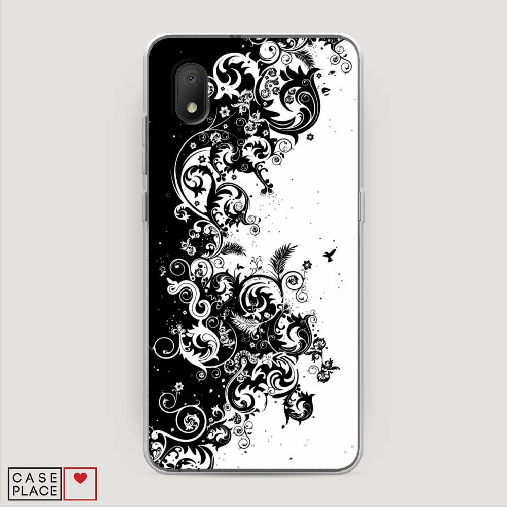 

Чехол на Alcatel 1A (2020) "Черно белый узор", Белый;черный;серый, 171050-3
