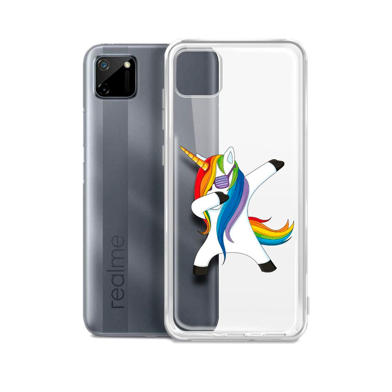 

Чехол BORASCO ArtWorks, для Realme C11, прозрачный/рисунок (51333), ArtWorks