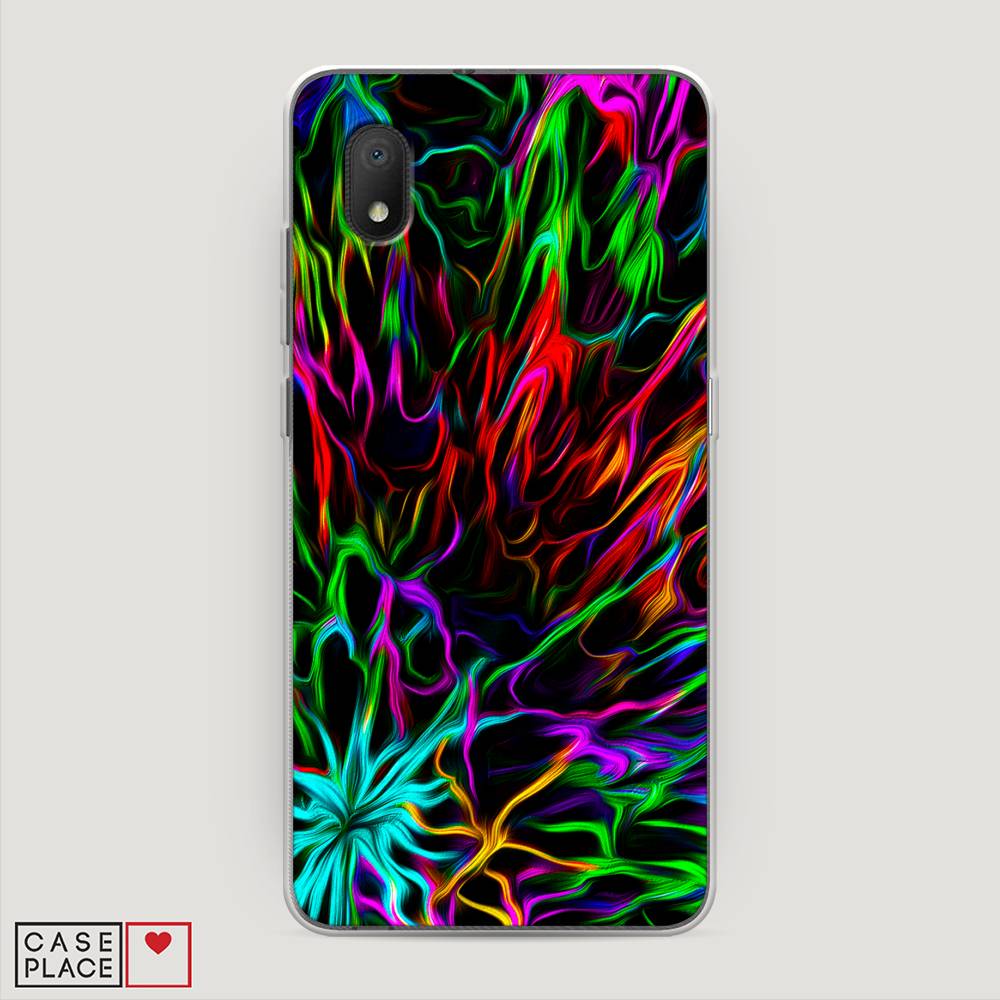 

Чехол на Alcatel 1A (2020) "Разноцветные разводы", Голубой;зеленый;оранжевый, 171050-3