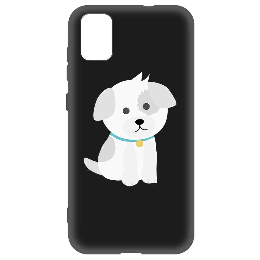 

Чехол-накладка Krutoff Soft Case Белый щенок для ZTE Blade A31 черный