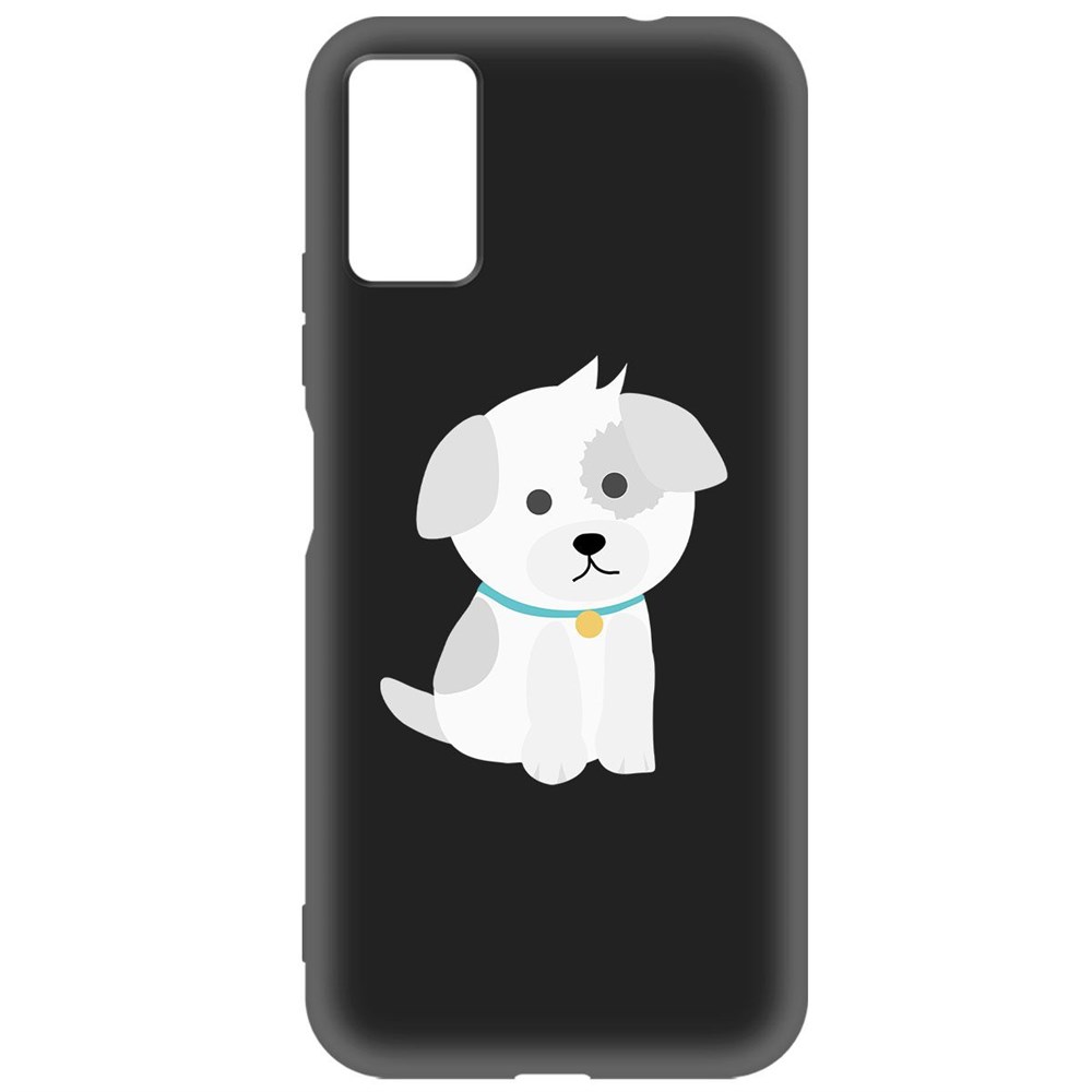 

Чехол-накладка Krutoff Soft Case Белый щенок для ZTE Blade A71 черный