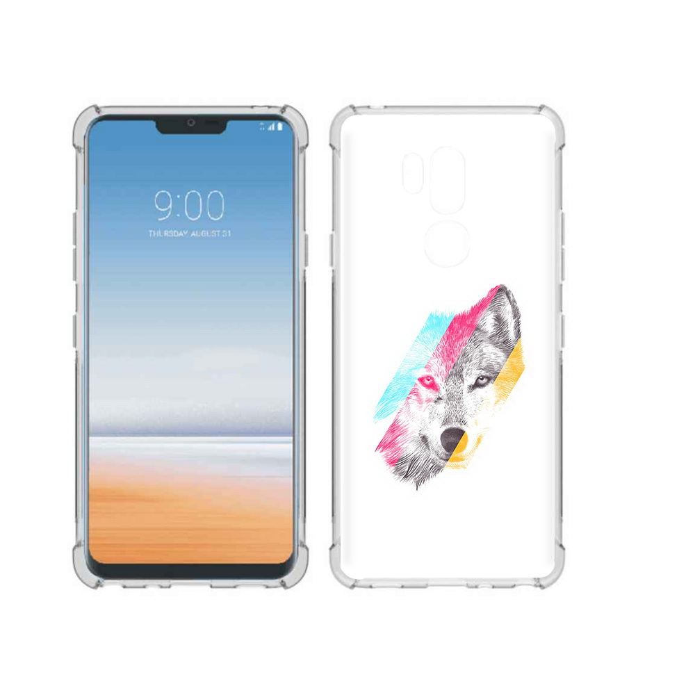 

Чехол MyPads Tocco для LG G7 ThinQ волк градиент, Прозрачный, Tocco