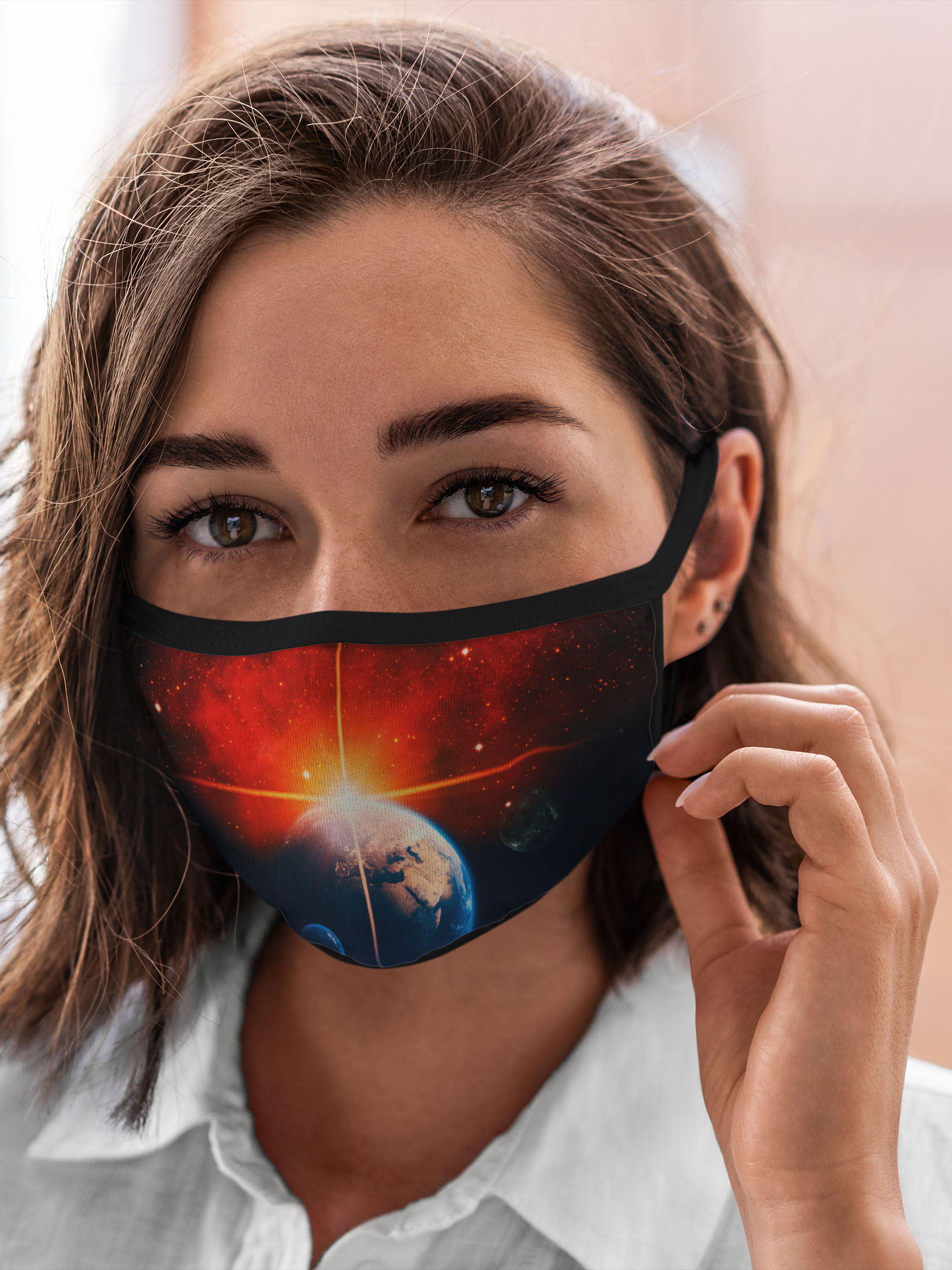 

Многоразовая маска унисекс Burnettie Космос Земля 3D, Разноцветный, Космос Земля 3D