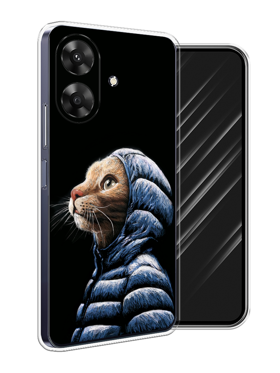 

Чехол Awog на Realme Note 60 "Кот в капюшоне", Черный;бежевый;синий, 2518550-1