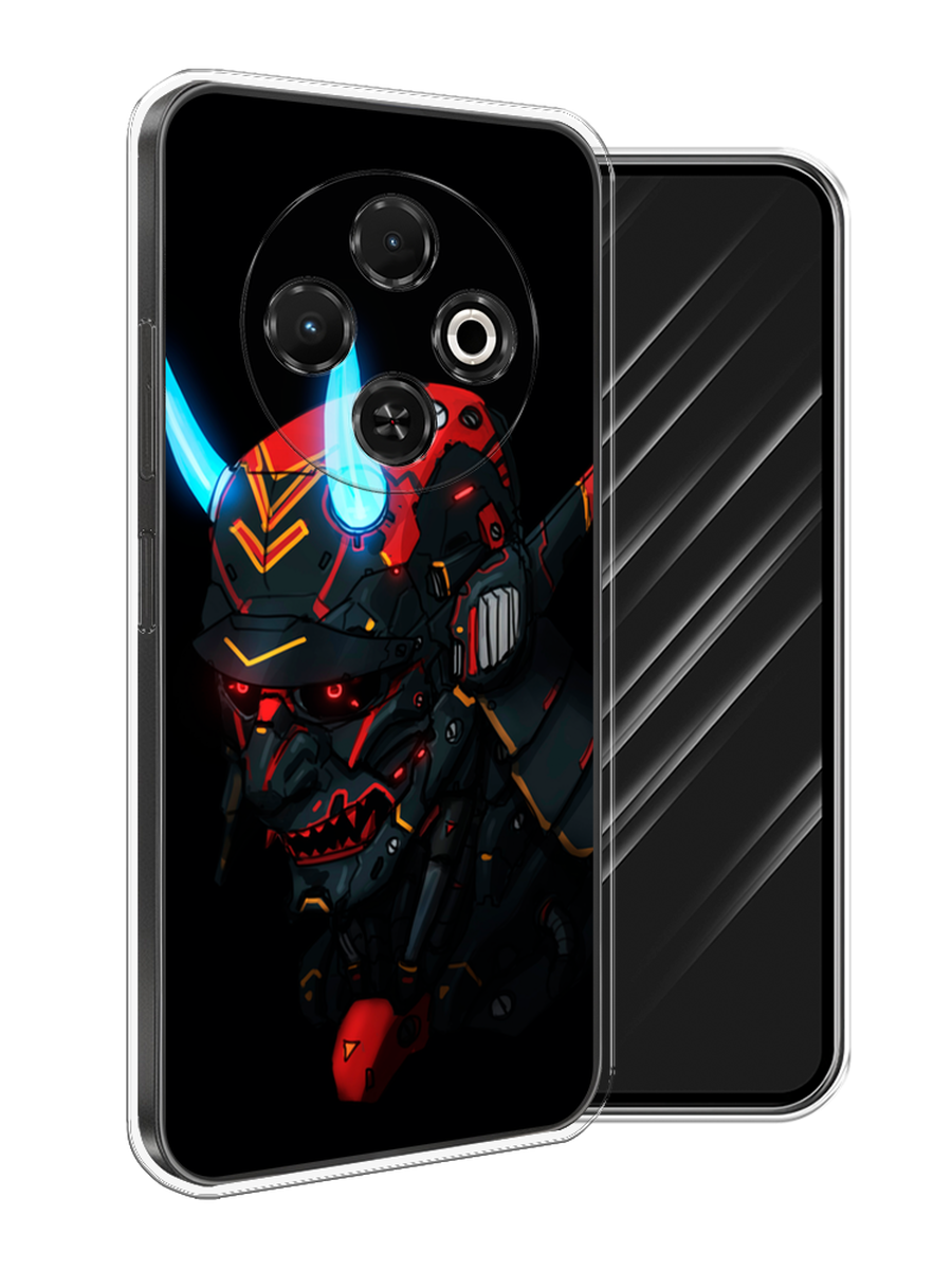 

Чехол Awog на Tecno Spark 30C "Неоновый самурай", Черный;красный;голубой, 309250-1