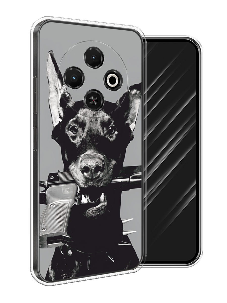 

Чехол Awog на Tecno Spark 30C "Доберман", Серый, 309250-1