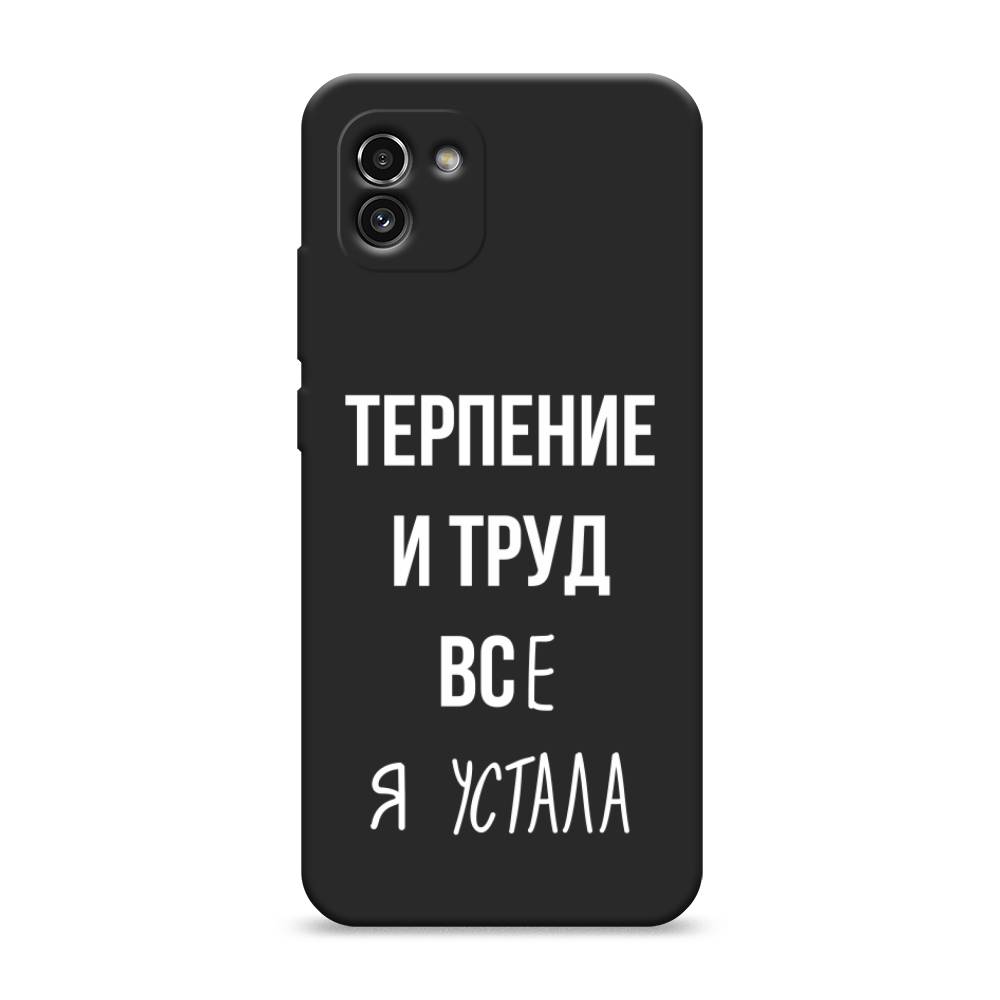 

Чехол Awog на Samsung Galaxy A03 / Самсунг A03 "Все я устала", Белый;серый;прозрачный, 2104952-1