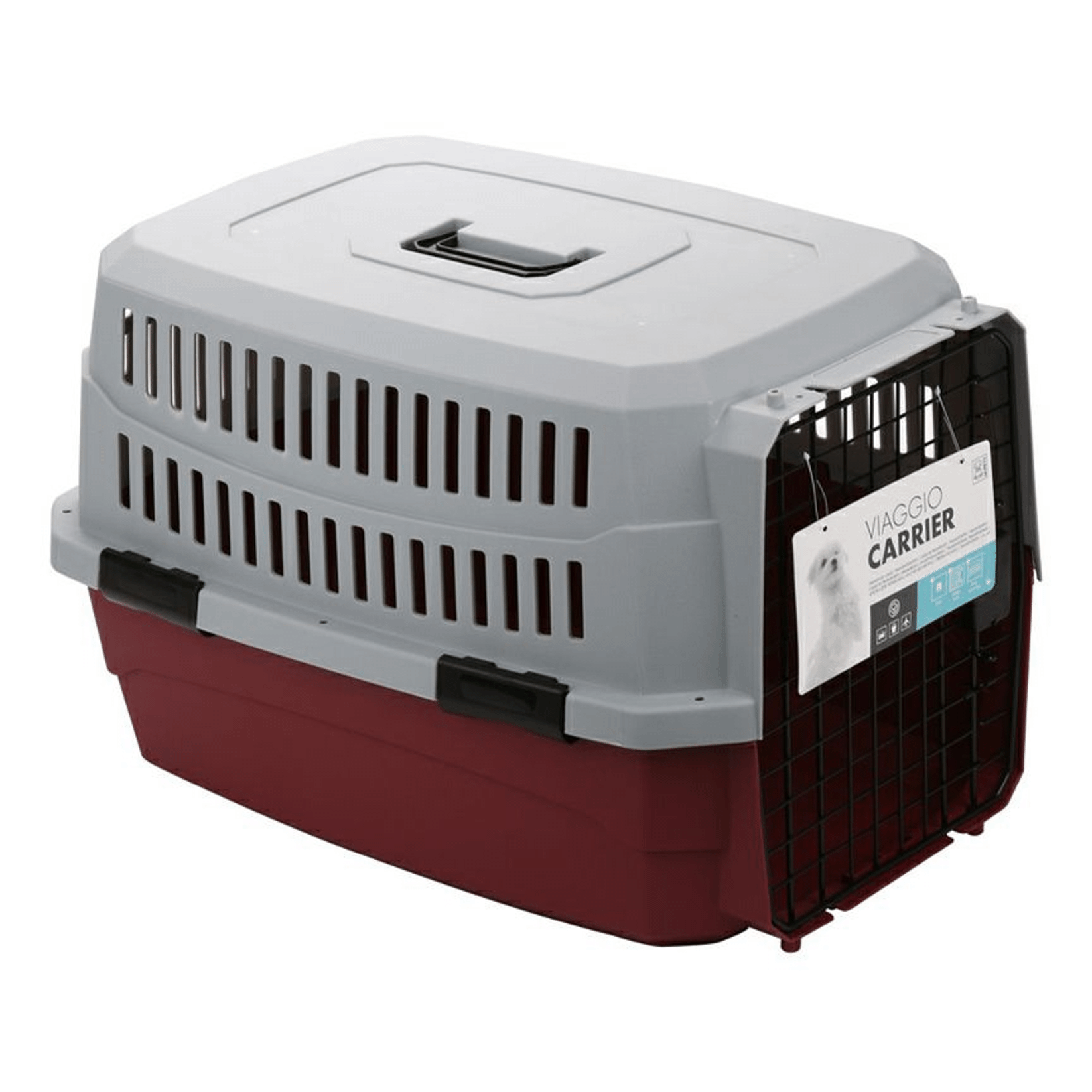 Переноска для собак и кошек M-Pets 48,3 x 32 x 25,2 см, бордовая