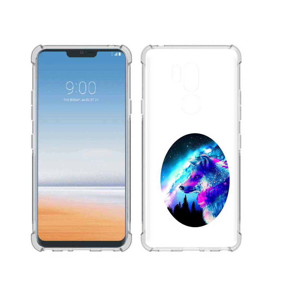 

Чехол MyPads Tocco для LG G7 ThinQ голубой волк, Прозрачный, Tocco