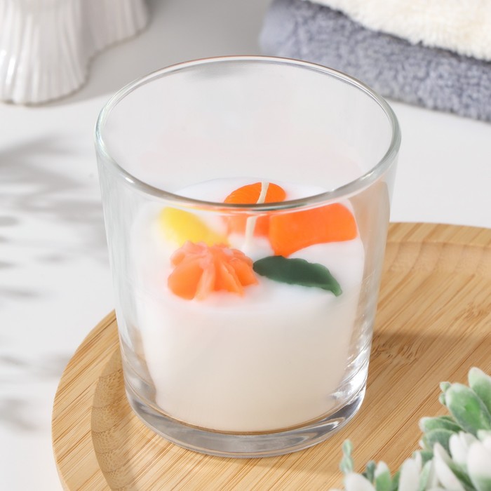 

Свеча в стакане "Вид" №3, с декором