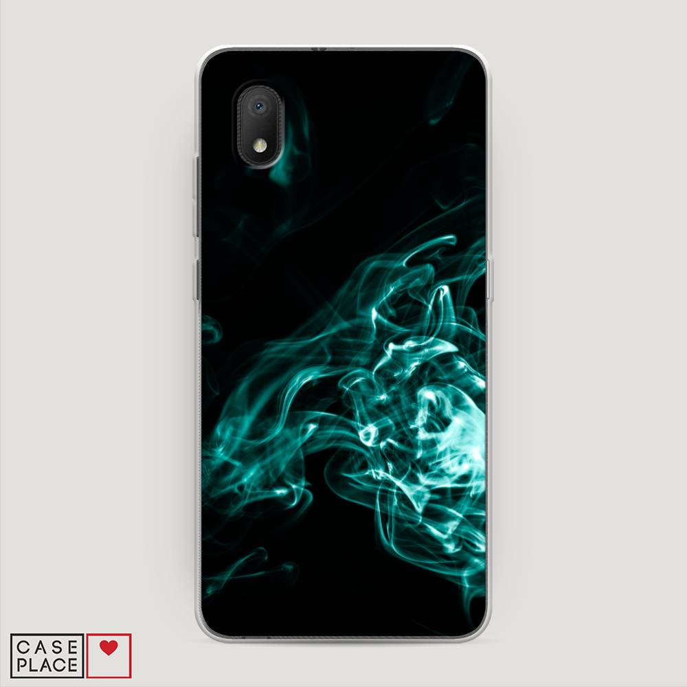 

Чехол на Alcatel 1A (2020) "Дым", Голубой;черный, 171050-3