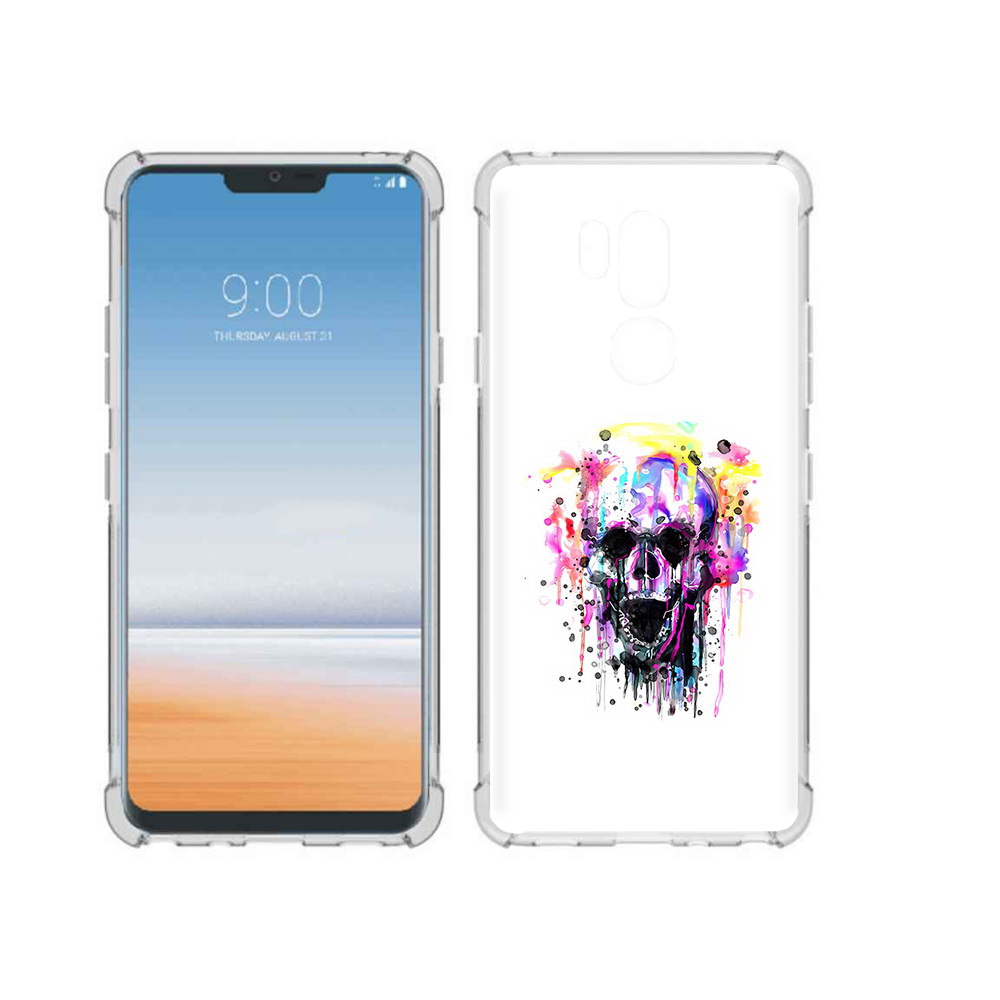 

Чехол MyPads Tocco для LG G7 ThinQ граффити череп, Прозрачный, Tocco