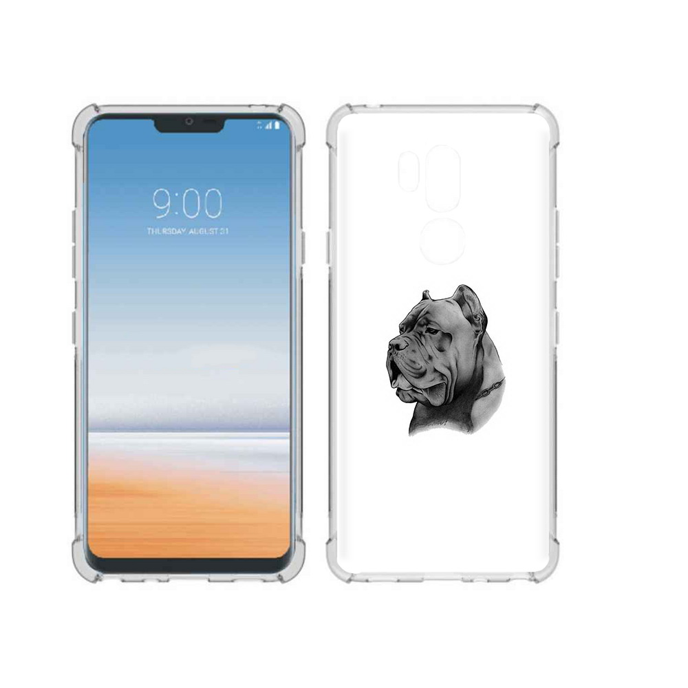 

Чехол MyPads Tocco для LG G7 ThinQ грозный бульдог, Прозрачный, Tocco