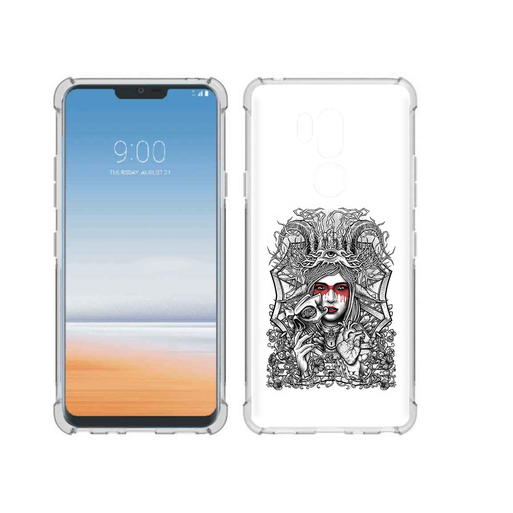 

Чехол MyPads Tocco для LG G7 ThinQ грусная девушка, Прозрачный, Tocco