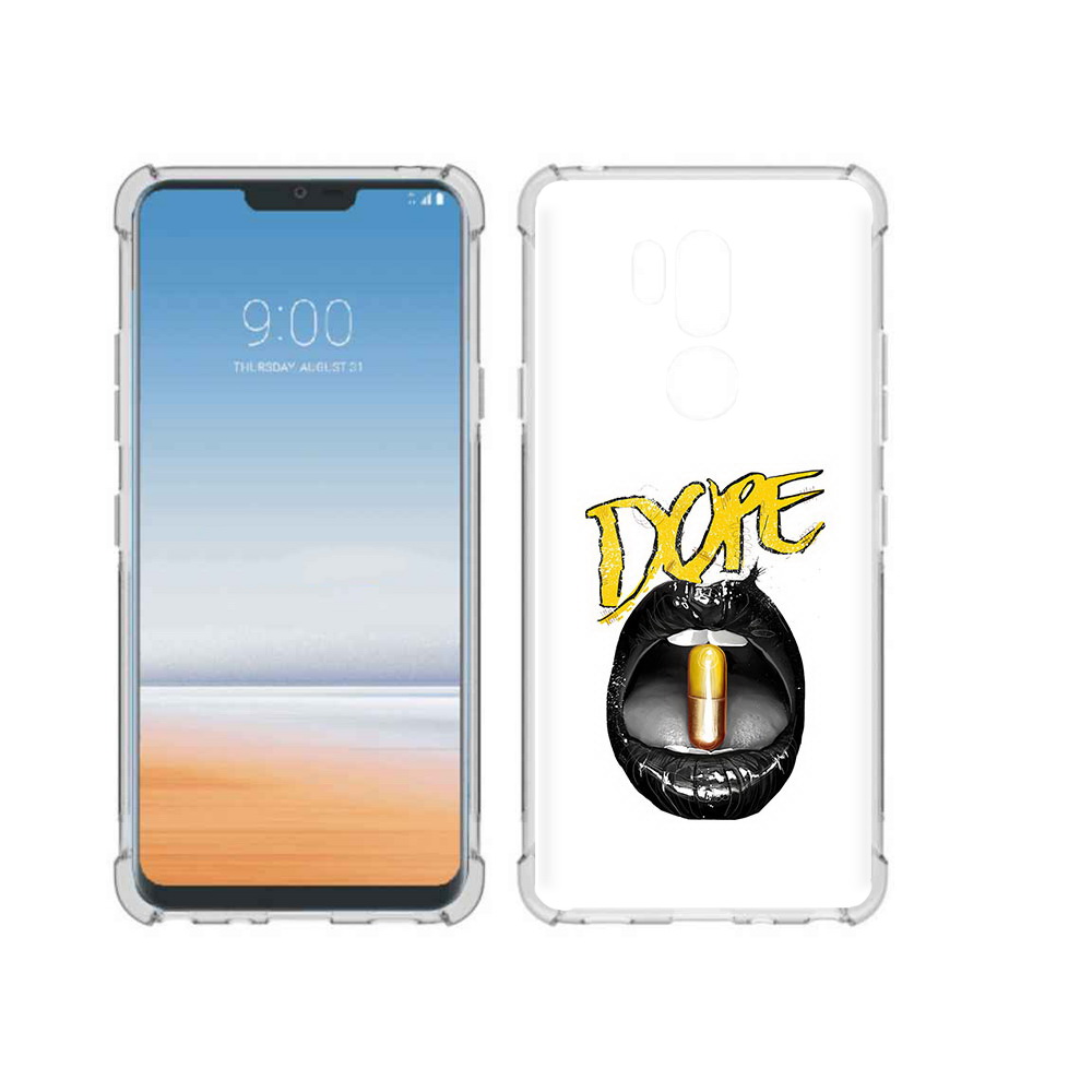 

Чехол MyPads Tocco для LG G7 ThinQ губы, Прозрачный, Tocco