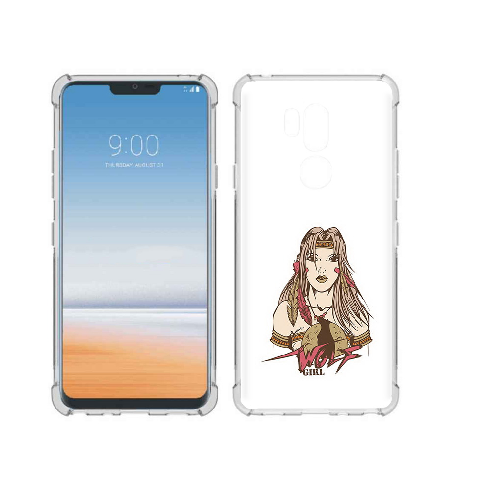 

Чехол MyPads Tocco для LG G7 ThinQ девушка волк, Прозрачный, Tocco
