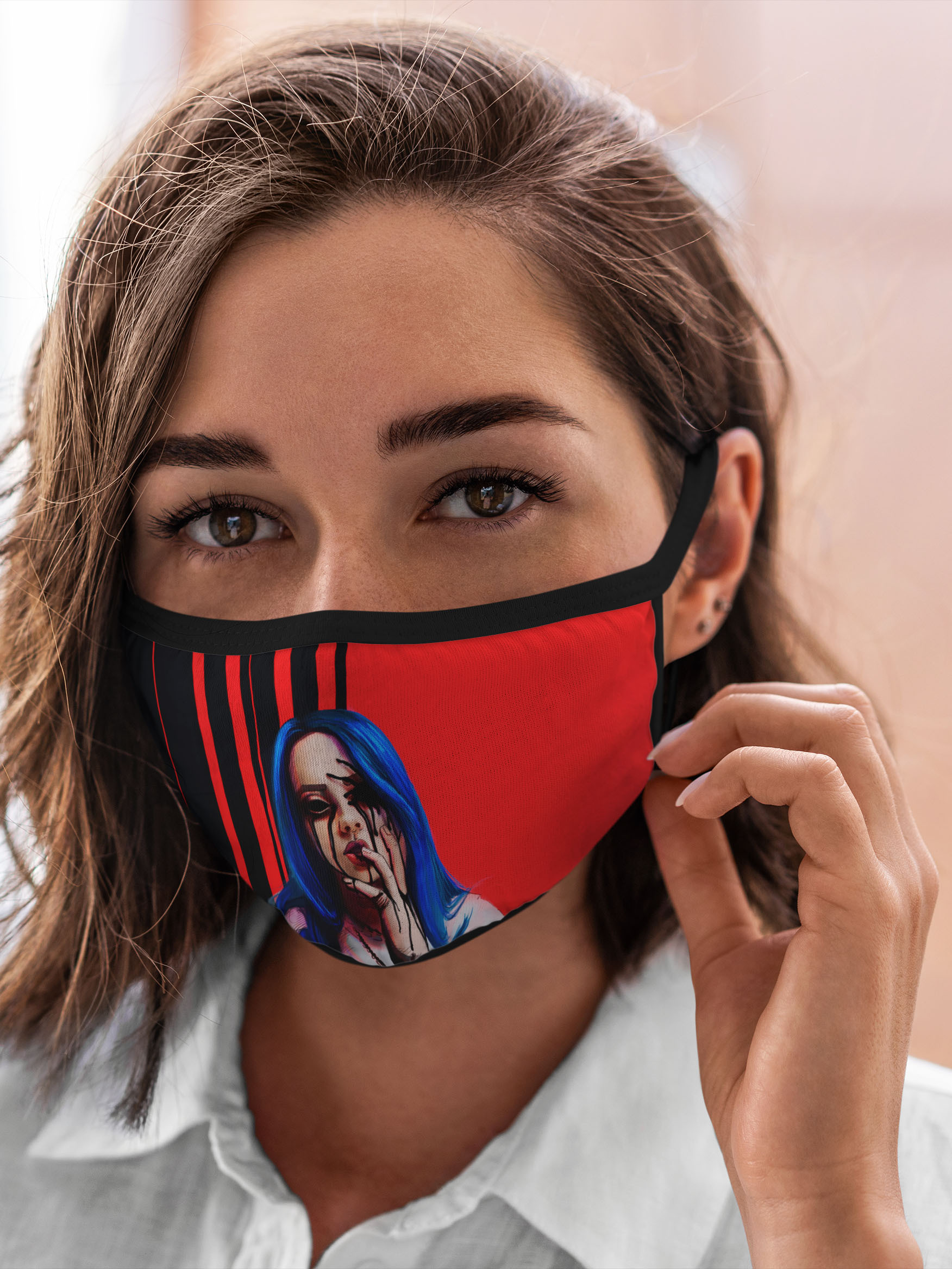 

Многоразовая маска унисекс Burnettie Billie Eilish, Разноцветный, Billie Eilish