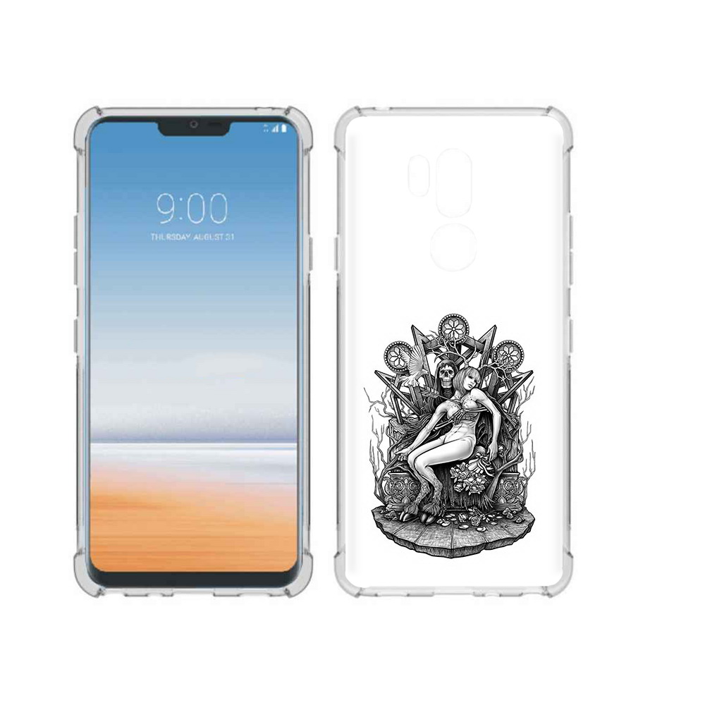 

Чехол MyPads Tocco для LG G7 ThinQ девушка на троне, Прозрачный, Tocco