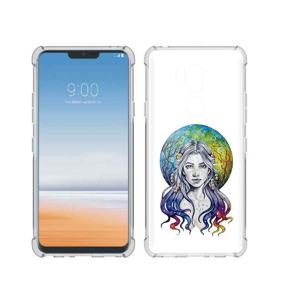 

Чехол MyPads Tocco для LG G7 ThinQ девушка с красивыми волосами, Прозрачный, Tocco