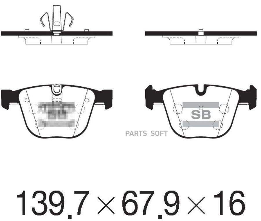 

Тормозные колодки Sangsin brake задние SP2246, SP2246